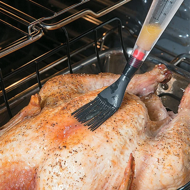 Отличная пластиковая дизайнерская щетка для бутылки с маслом и силиконовой щеткой для приготовления пищи, барбекю, кухни
Отличная пластиковая дизайнерская щетка для бутылки с маслом и силиконовой щеткой для приготовления пищи, барбекю, кухни