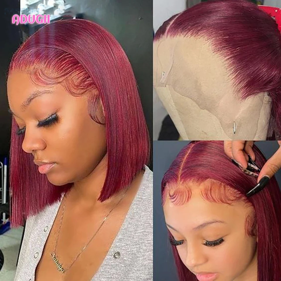 Burgundy Short Bob Human Hair Wigs For Women Brazilian 99J Bob Wig Lace Front Human Hair Wigs Colored Remy Hair T-Part Wigs
Burgundy Short Bob Human Hair Wigs For Women Brazilian 99J Bob Wig Lace Front Human Hair Wigs Colored Remy Hair T-Part Wigs