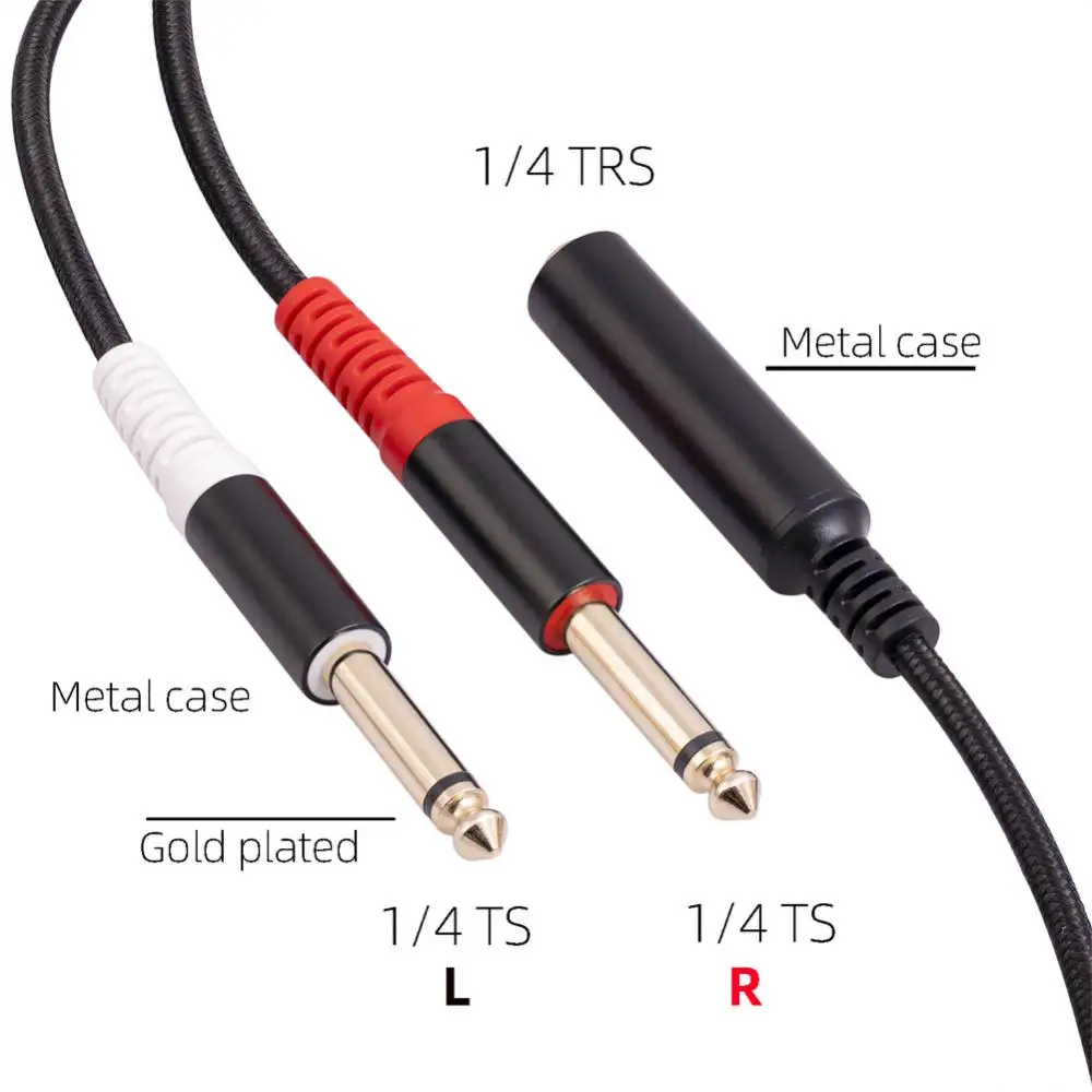 Mini Stereo Female to Dual 1/4 Inch 6.35mm Mono Male Splitter Cable Audio & Video Cables Accessories & Parts
Mini Stereo Female to Dual 1/4 Inch 6.35mm Mono Male Splitter Cable Audio & Video Cables Accessories & Parts