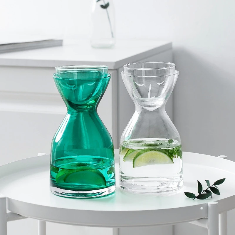 

Индивидуальный стеклянный набор бутылок для воды с чашкой, термостойкий Стандартный цветочный чайный кувшин, креативная домашняя посуда для напитков от поставщика
