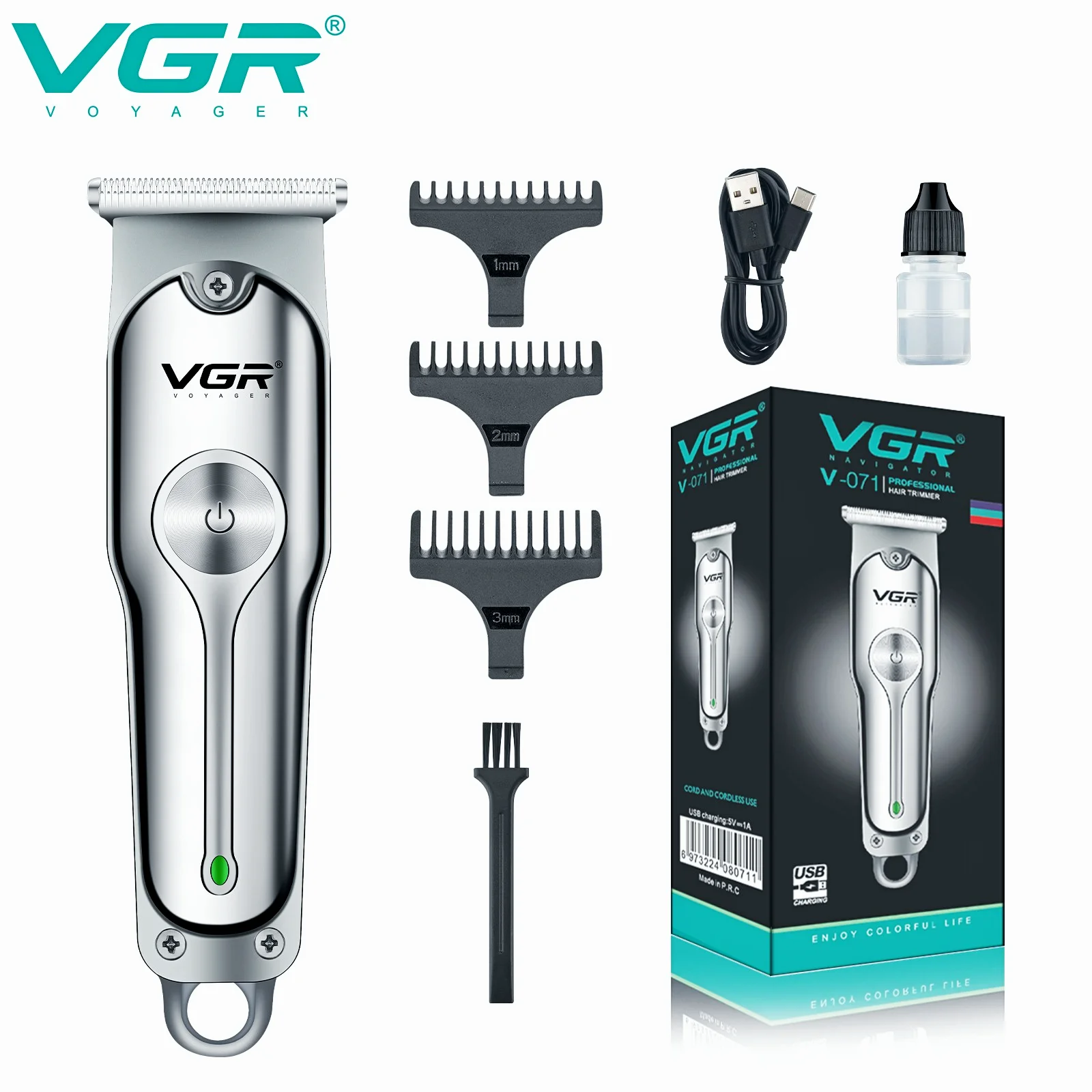 VGR Hair Cutting Machine Electric Hair Clipper Professional Haircut Machine Mini Barber Rechargeable Hair Trimmer for Men V-071
VGR Hair Cutting Machine Electric Hair Clipper Professional Haircut Machine Mini Barber Rechargeable Hair Trimmer for Men V-071