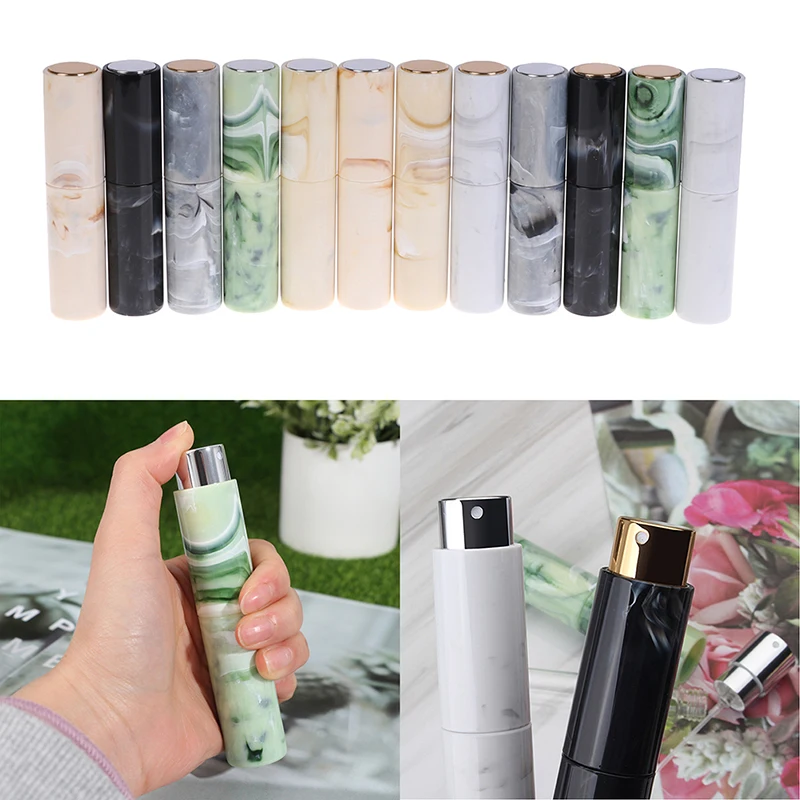 

Mini Portable Refillable Perfume Spray Bottle Marbling Aluminum Makeup Water Atomizer Bottle Empty Container Travel Bottle Tool