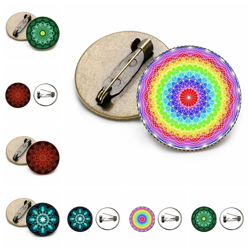 Hip-hop Style Fashion 20mm/25mm Glass Cabochon Kaleidoscope Mandala Pattern Brooch Children's Men's and Women's Gift Jewelry
Hip-hop Style Fashion 20mm/25mm Glass Cabochon Kaleidoscope Mandala Pattern Brooch Children's Men's and Women's Gift Jewelry