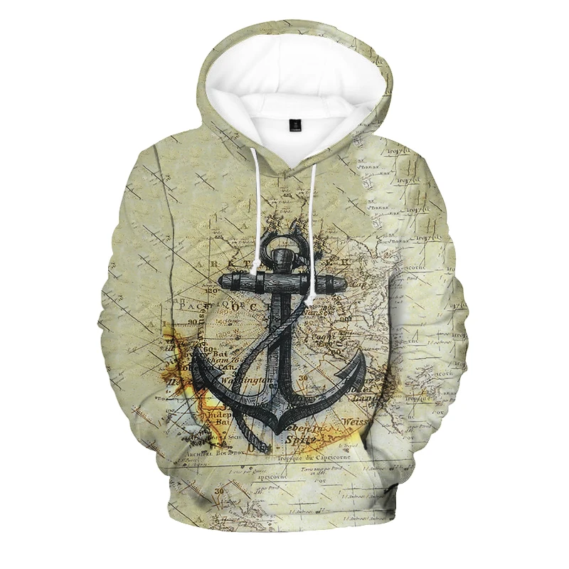 Vintage Sailing Anchor Print Men's Hoodie Fashion Casual Women's Sweater Comfortable Loose Spring and Autumn Hooded Coat Clothes
Vintage Sailing Anchor Print Men's Hoodie Fashion Casual Women's Sweater Comfortable Loose Spring and Autumn Hooded Coat Clothes