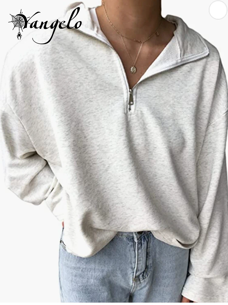 Yangelo Street Y2K Women's Oversize Semi-zipper Lapel Sweatshirt Solid Color Casual Long Sleeve Short Pullover
Yangelo Street Y2K Women's Oversize Semi-zipper Lapel Sweatshirt Solid Color Casual Long Sleeve Short Pullover
