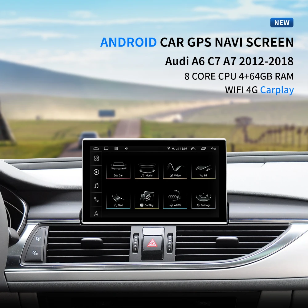 8-Core Android 10 System Car Multimedia Stereo For Audi A6 C7 A7 2012-2018 WIFI 4G 4+64GB Carplay IPS Touch Screen GPS Navi Unit
8-Core Android 10 System Car Multimedia Stereo For Audi A6 C7 A7 2012-2018 WIFI 4G 4+64GB Carplay IPS Touch Screen GPS Navi Unit