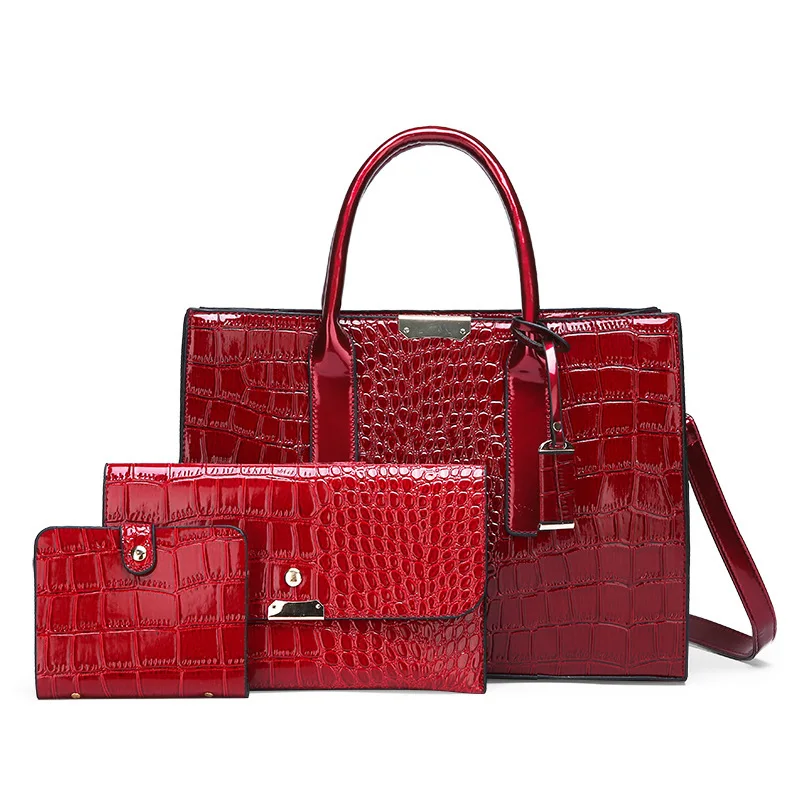 Women's Handbag Classic Crocodile Pattern Composite Bag Three-piece Set Shoulder Bag
Women's Handbag Classic Crocodile Pattern Composite Bag Three-piece Set Shoulder Bag