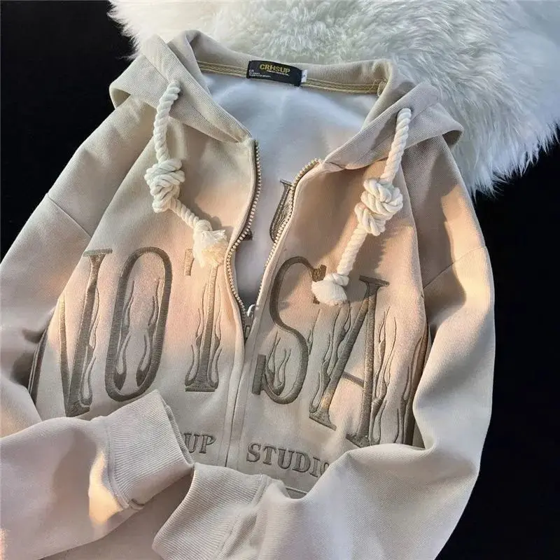 American Embroidery Cardigan Hoodies Women Coat Autumn Winter Fleece Ins Student Korean Japanese Large Size High Street Hoodie
American Embroidery Cardigan Hoodies Women Coat Autumn Winter Fleece Ins Student Korean Japanese Large Size High Street Hoodie