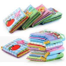Fruits Animals Cognize Puzzle Book Infant Kids Early Learning Educational Fabric Books Toys 0-12Monthes Baby Cloth Book