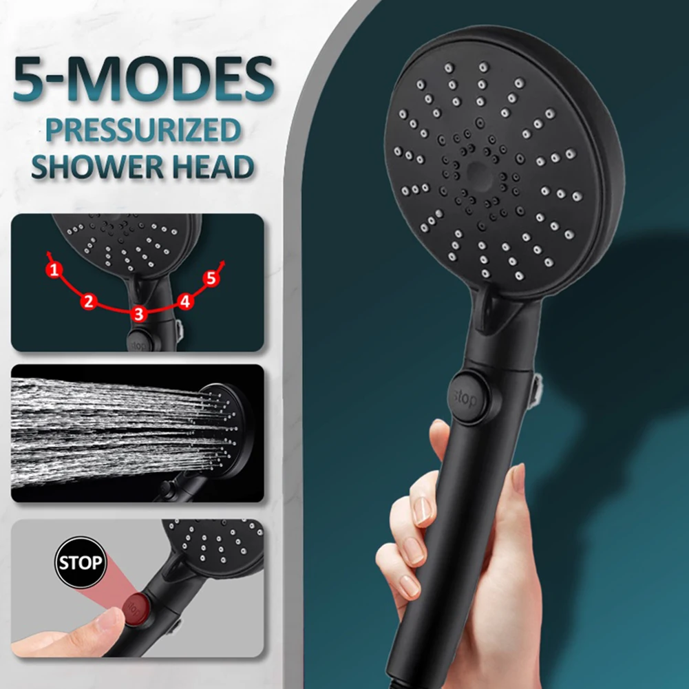 5 Mode Adjustable High Pressure Shower Head Spray Handheld Water Saving Massage Shower Bathroom Accessories
5 Mode Adjustable High Pressure Shower Head Spray Handheld Water Saving Massage Shower Bathroom Accessories