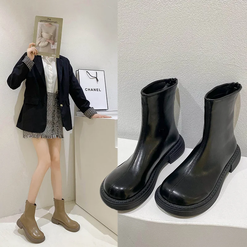 Women Boots Flat Bottomed Thick Heeled Mid Tube Velvet Waterproof Non Slip Thin Soled Ankle
Women Boots Flat Bottomed Thick Heeled Mid Tube Velvet Waterproof Non Slip Thin Soled Ankle