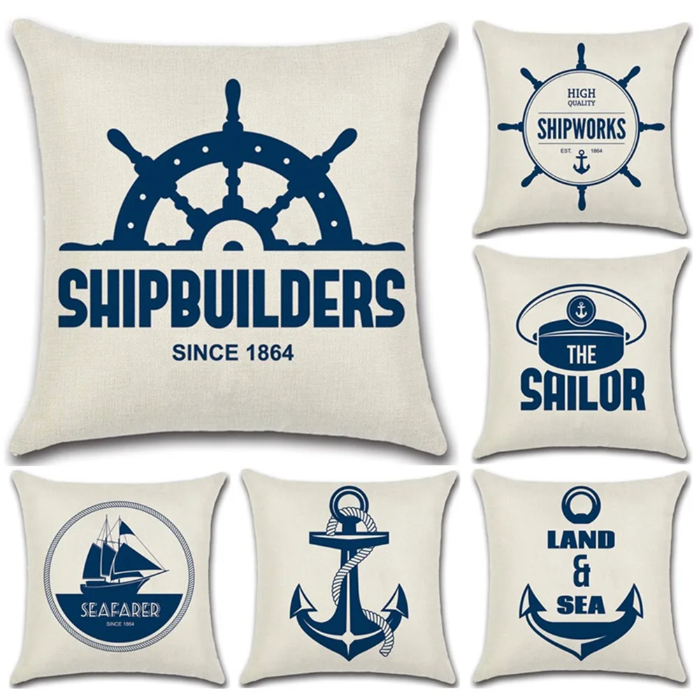 Sea Style Ship Decorative Pillowcases Sailor Anchor Cotton Linen Pillow Case Pillow Cover Wholesale Kussensloop Almohada
Sea Style Ship Decorative Pillowcases Sailor Anchor Cotton Linen Pillow Case Pillow Cover Wholesale Kussensloop Almohada