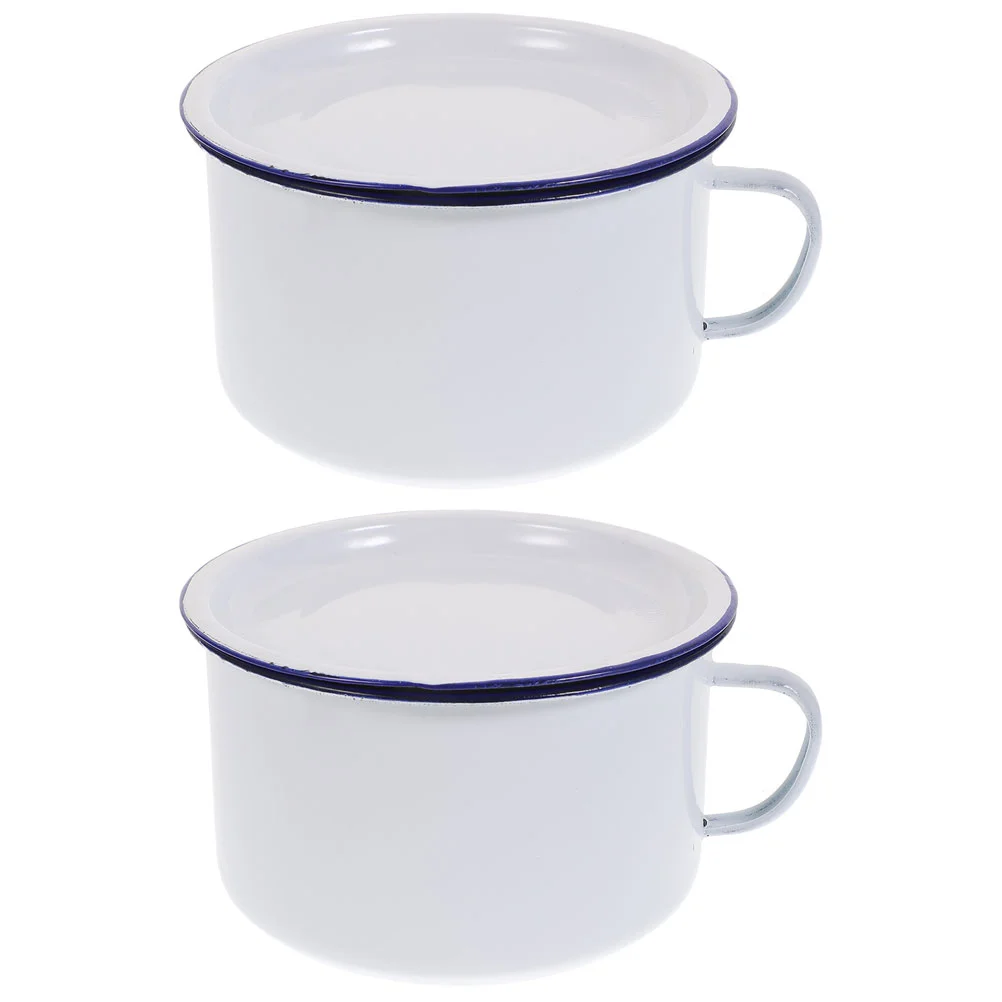 2 Pcs Tea Cup Lid Enamel Instant Noodle Bowl Retro Enameled 14X14X8CM Large Soup Dining Salad Food Serving Bowls Student
2 Pcs Tea Cup Lid Enamel Instant Noodle Bowl Retro Enameled 14X14X8CM Large Soup Dining Salad Food Serving Bowls Student