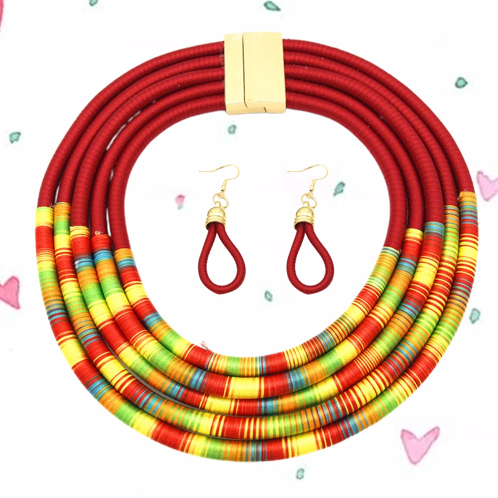 Earrings Magnetic Buckle Necklace Hand-woven Women Snap Jewelry Christmas Miss Women’s
Earrings Magnetic Buckle Necklace Hand-woven Women Snap Jewelry Christmas Miss Women’s