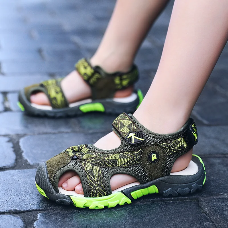

New Children Summer Boys Sandals High Quality Kids Shoes Toddlers Cut-outs Big Canvas Rain Breathable Sandalias 4-12 Years