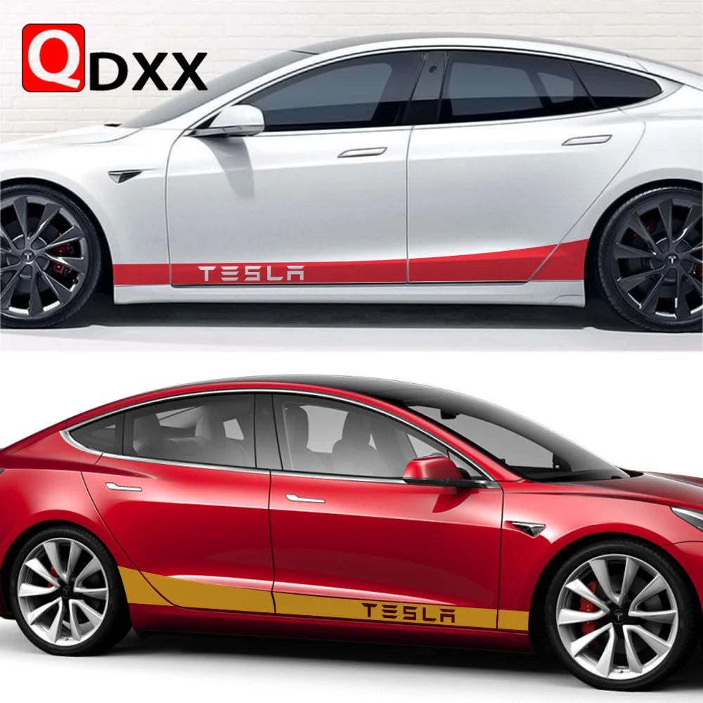 2PCS Car Stickers Door Side Skirt Trim Sport Decals For Tesla Model 3 S X P100D Auto Body Decor Wraps Vinyl Film Car Accessories
2PCS Car Stickers Door Side Skirt Trim Sport Decals For Tesla Model 3 S X P100D Auto Body Decor Wraps Vinyl Film Car Accessories