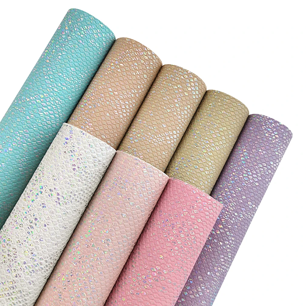 Snake Skin Grain Embossed PU Holographic Metallic Faux Leather Fabric Sheet for Making Bag Handbag DIY Accessories 30x135cm
Snake Skin Grain Embossed PU Holographic Metallic Faux Leather Fabric Sheet for Making Bag Handbag DIY Accessories 30x135cm