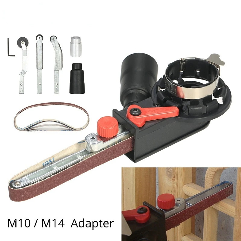 M10/M14 Мини DIY строительный шлифовальный ленточный адаптер шлифовальный станок ленточный шлифовальный станок для угла 100/115/125 мм
M10/M14 Мини DIY строительный шлифовальный ленточный адаптер шлифовальный станок ленточный шлифовальный станок для угла 100/115/125 мм