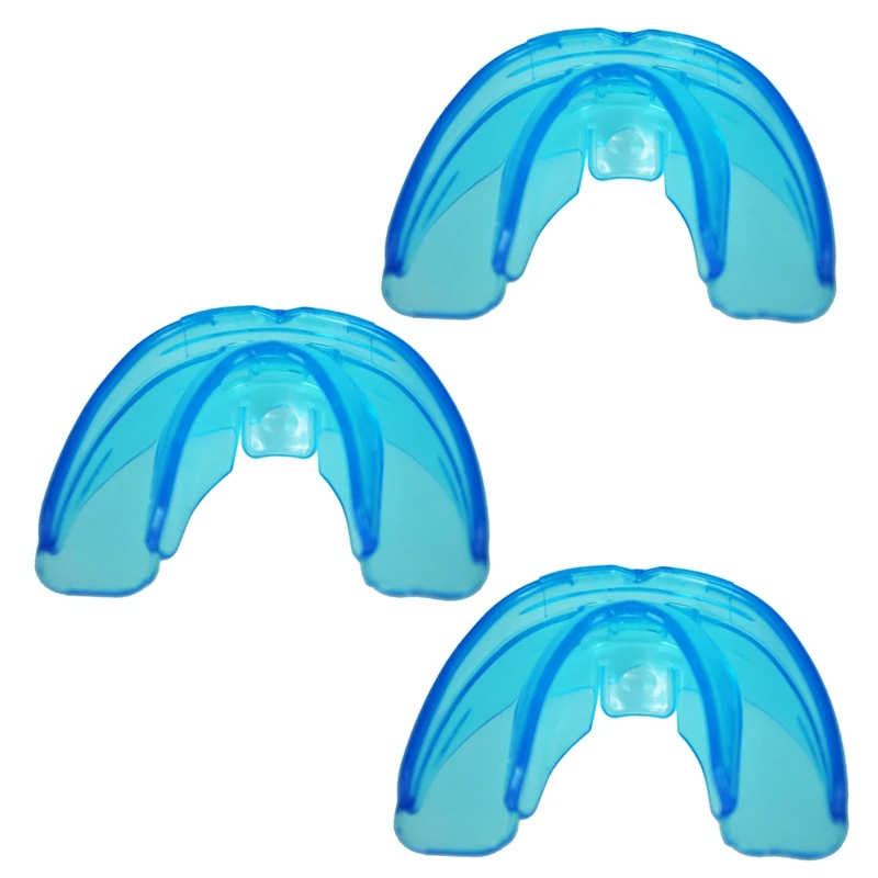 

3X Blue Mouth Guard Gum Shield Tray For Bruxism / Teeth Grinding / Fast Delivery