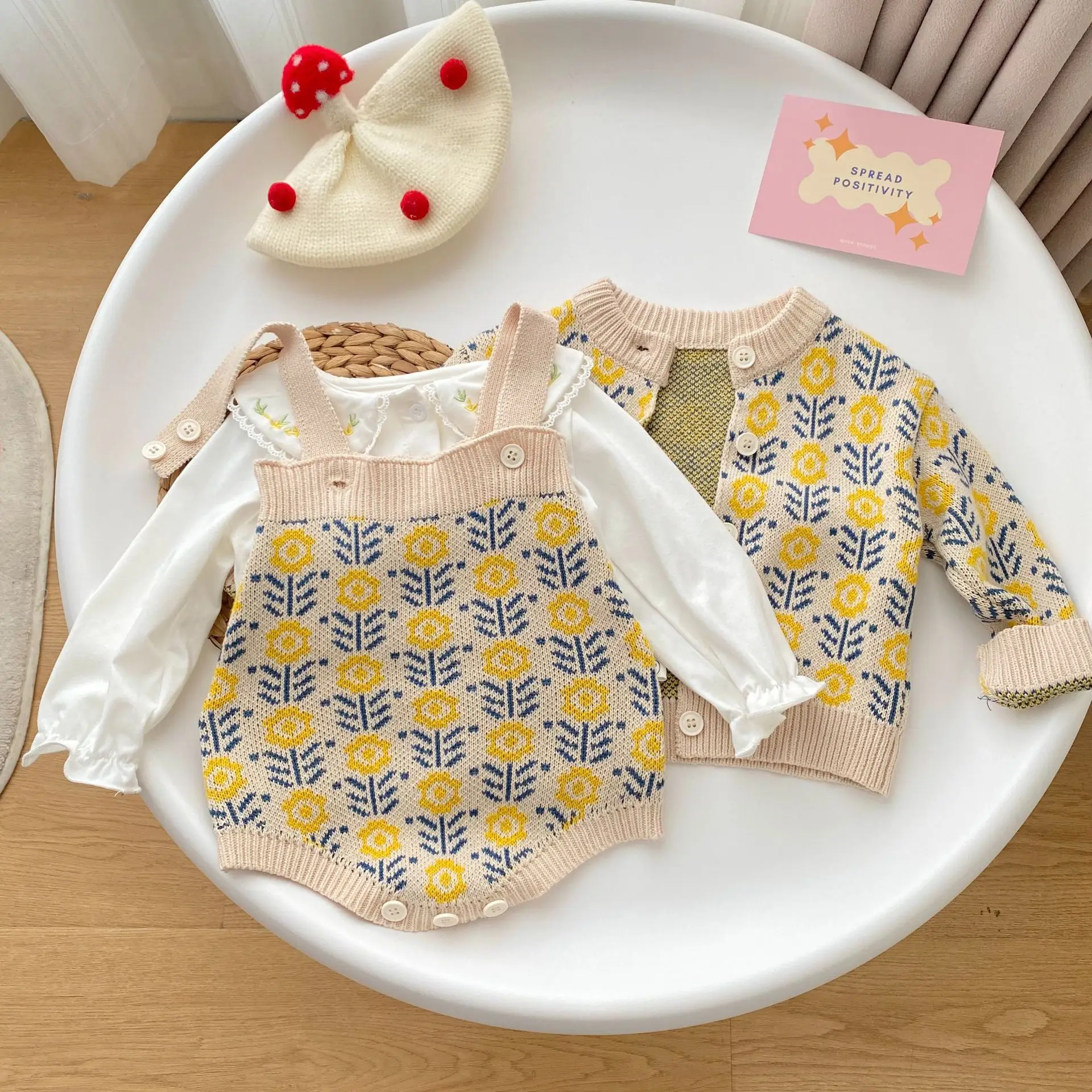 2023 Spring Autumn Baby Clothing Sets Baby Girls Knitted Romper Flower Cardigan Sweater 2Pcs Toddler Girls Sweater Matching Suit
2023 Spring Autumn Baby Clothing Sets Baby Girls Knitted Romper Flower Cardigan Sweater 2Pcs Toddler Girls Sweater Matching Suit