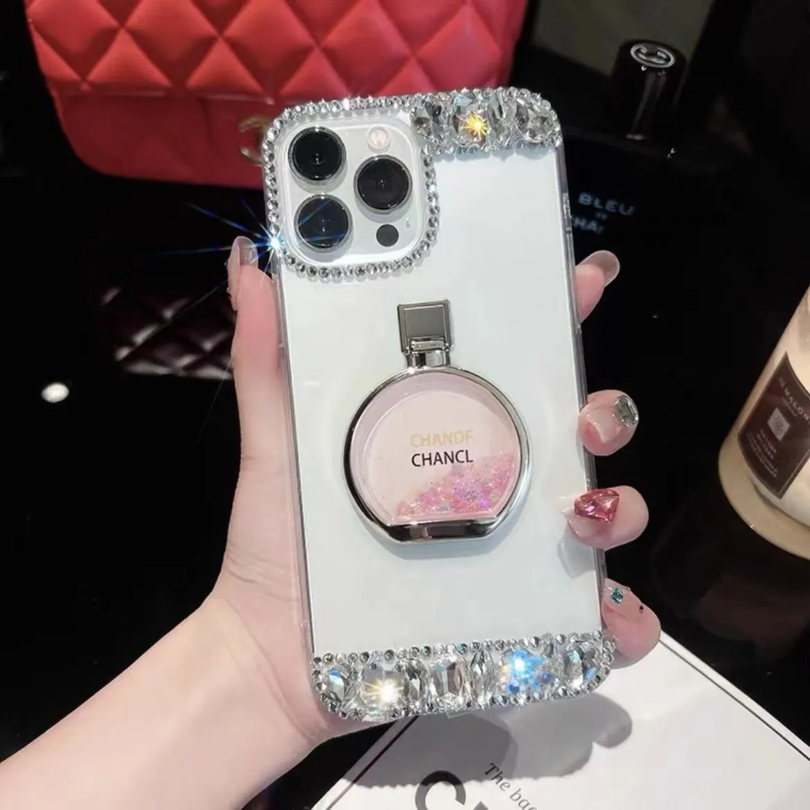 Bling Diamond Quicksand Perfume bottle Holder Phone Case For Samsung Galaxy S22 S21 S20 Plus + Ultra FE S9 8 S10 Lite Note 10 20
Bling Diamond Quicksand Perfume bottle Holder Phone Case For Samsung Galaxy S22 S21 S20 Plus + Ultra FE S9 8 S10 Lite Note 10 20