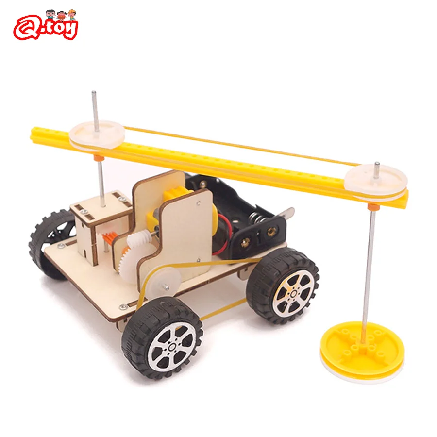 

DIY робот-пылесос, Модель комплекты для выноса руля Technologia Science Toys, экспериментальный инструмент для обучения, образовательная деревянная головоломка Games