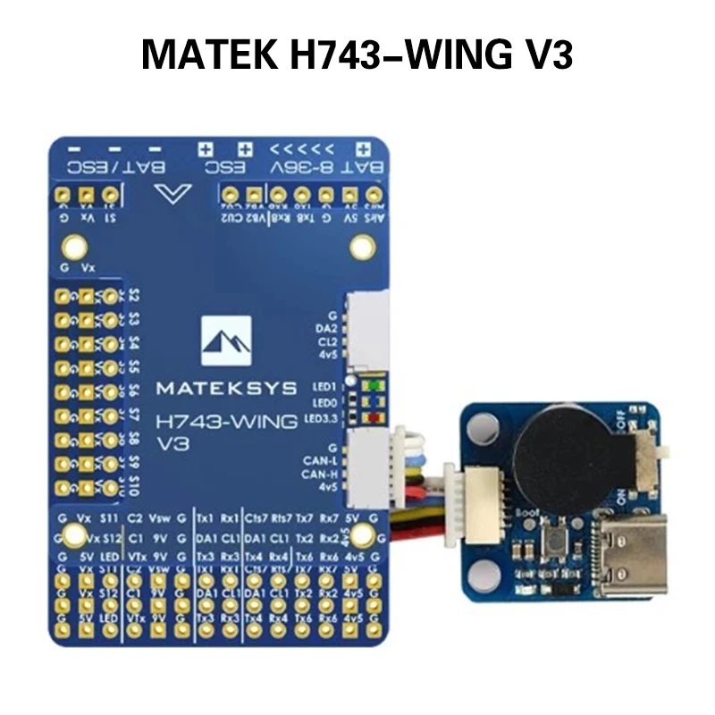 30.5X30.5mm MATEK H743-WING V3 ArduPilot INAV 3-8S H743 Контроллер полета для радиоуправляемых многовинтовых летательных аппаратов дронов с неподвижным крылом
30.5X30.5mm MATEK H743-WING V3 ArduPilot INAV 3-8S H743 Контроллер полета для радиоуправляемых многовинтовых летательных аппаратов дронов с неподвижным крылом