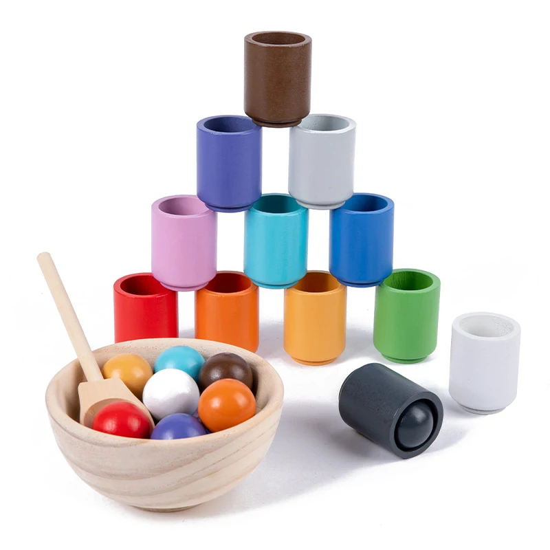 Baby Montessori Wooden Toy Rainbow Ball And Cups Color Sorting Games Fine Motor Early Education Learning Toys Gifts For Children
Baby Montessori Wooden Toy Rainbow Ball And Cups Color Sorting Games Fine Motor Early Education Learning Toys Gifts For Children