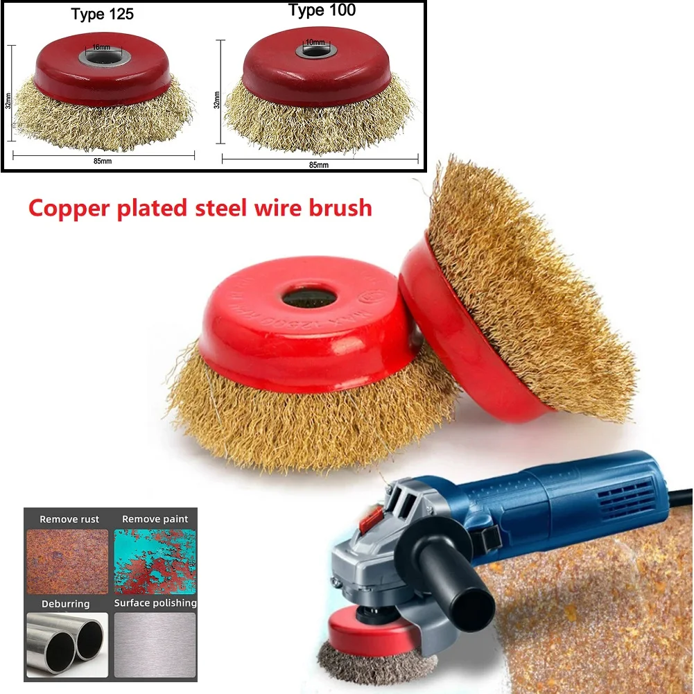 Angle Grinder Steel Wire Brush Grinding Derusting Deburring Polishing Cleaning Steel Wire Wheel Copper Plated Steel Wire Brush
Angle Grinder Steel Wire Brush Grinding Derusting Deburring Polishing Cleaning Steel Wire Wheel Copper Plated Steel Wire Brush