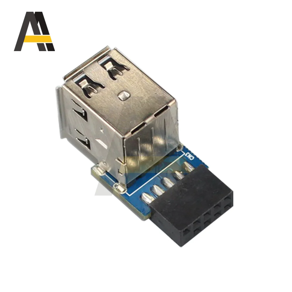 9 pin Motherboard to 2 Ports USB2.0 Dual USB A 9Pin Female Adapter Converter PCB Board Card Extender Internal Computer Connector
9 pin Motherboard to 2 Ports USB2.0 Dual USB A 9Pin Female Adapter Converter PCB Board Card Extender Internal Computer Connector