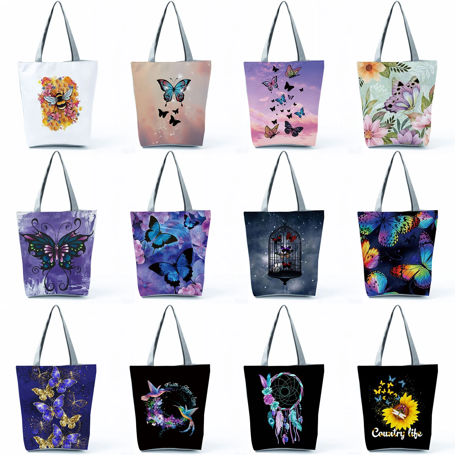 New Trend Tote Beautiful Butterfly Print Handbag for Women Comics Retro Beach Shoulder Bag Reusable Storage Shopping Bag
New Trend Tote Beautiful Butterfly Print Handbag for Women Comics Retro Beach Shoulder Bag Reusable Storage Shopping Bag