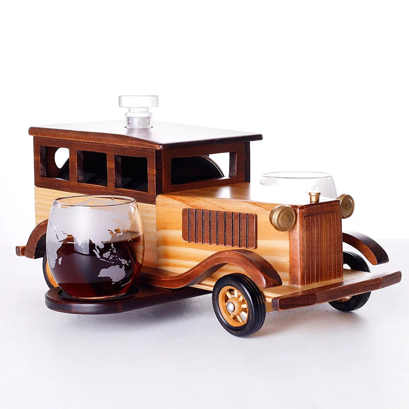 Hellodream Creative Driving Car shaped home bar 3 Pcs Whiskey Decanter Set with wooden Car for Liquor Scotch Bourbon
Hellodream Creative Driving Car shaped home bar 3 Pcs Whiskey Decanter Set with wooden Car for Liquor Scotch Bourbon