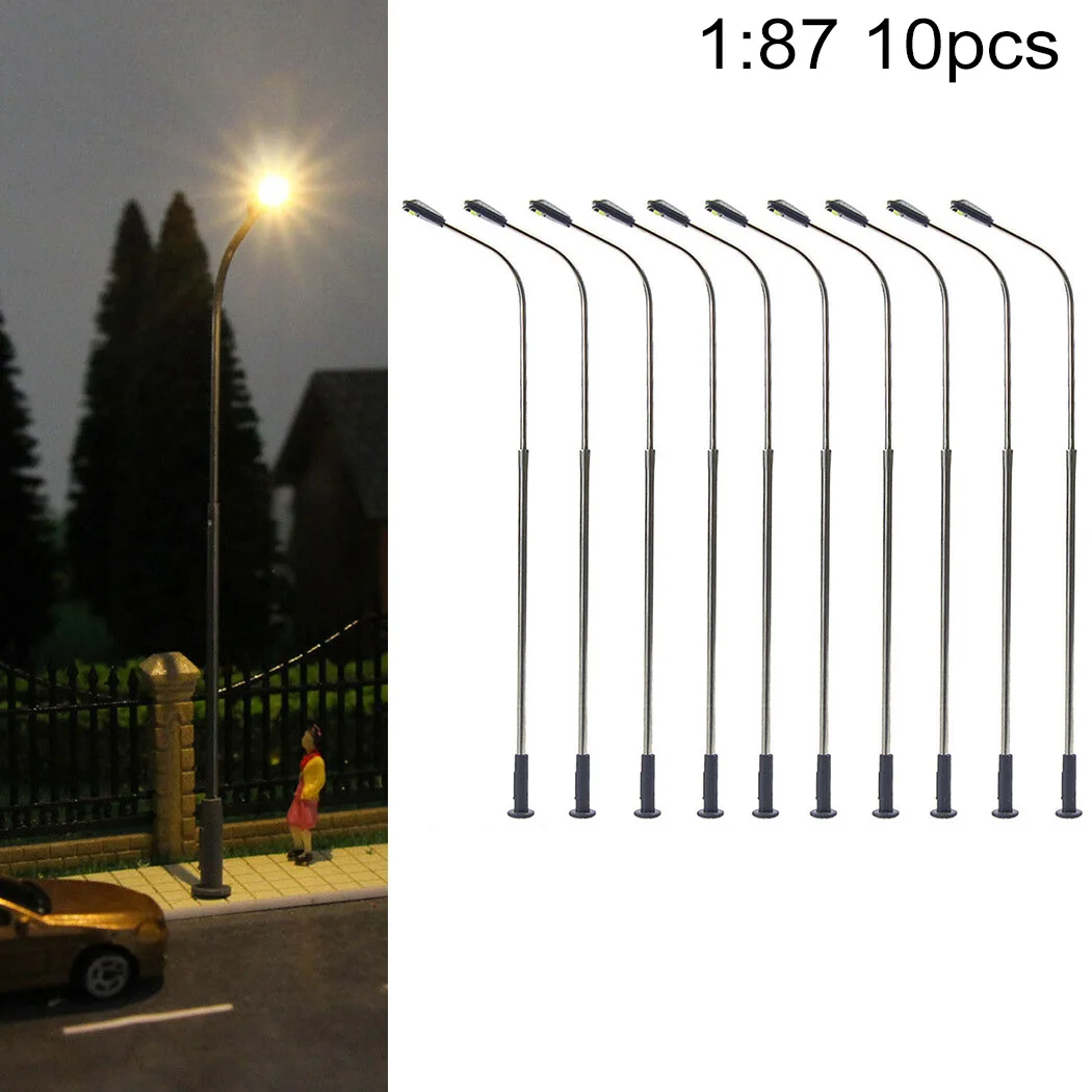 10pcs Model Street Lights LED Street Lamp Single Head Train Layout Landscape 1: 87 Warm White Scale Lamps
10pcs Model Street Lights LED Street Lamp Single Head Train Layout Landscape 1: 87 Warm White Scale Lamps