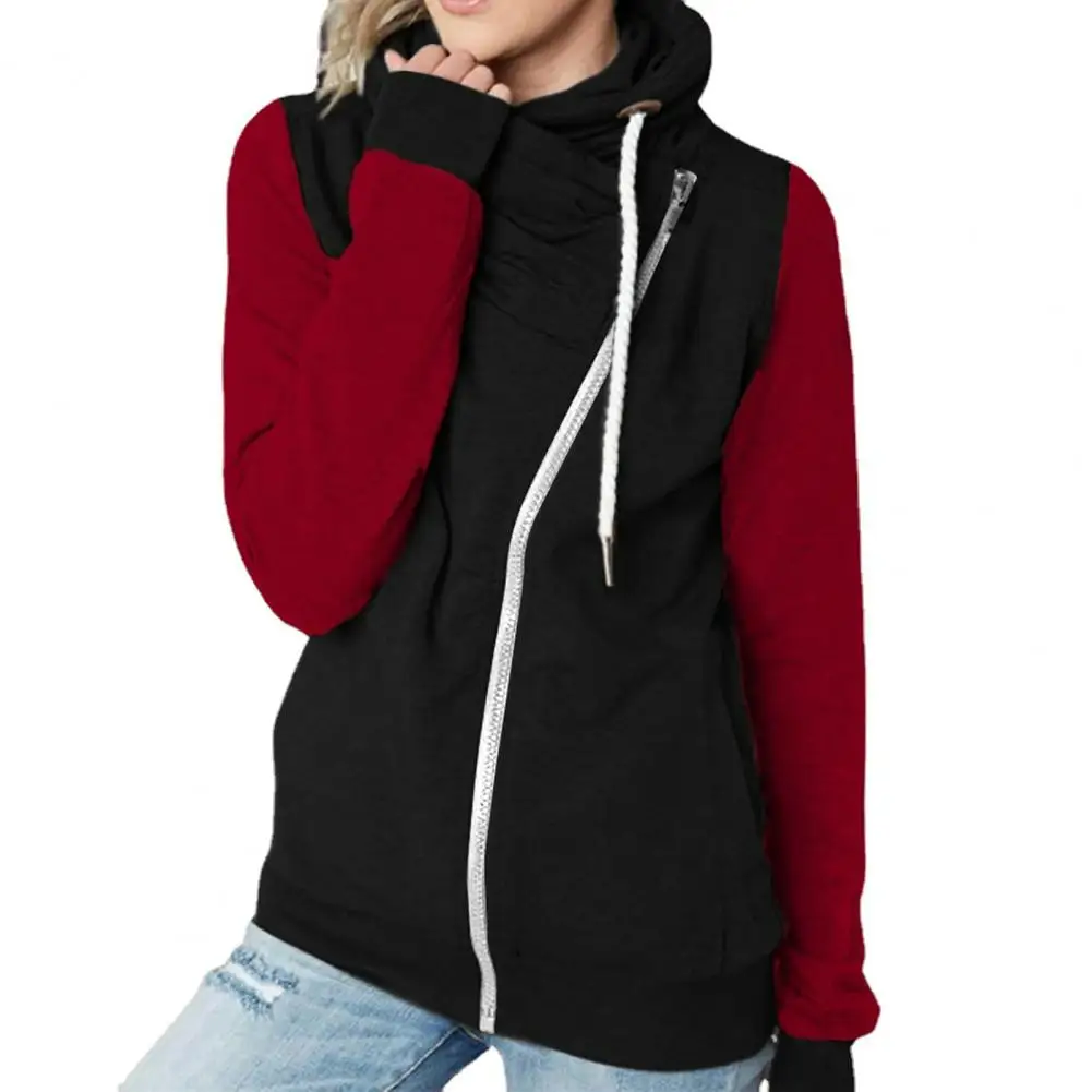 Drawstring Long Sleeves Irregular Collar Zipper Closure Pockets Sweatshirt Jacket Autumn Winter Patchwork Color Hoodie Coat
Drawstring Long Sleeves Irregular Collar Zipper Closure Pockets Sweatshirt Jacket Autumn Winter Patchwork Color Hoodie Coat