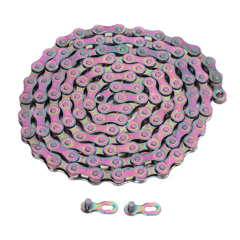 Colorful Bike Chain Flexible 8 Speed Colorful Bicycle Chain Stable Safe for Mountain Bike
Colorful Bike Chain Flexible 8 Speed Colorful Bicycle Chain Stable Safe for Mountain Bike