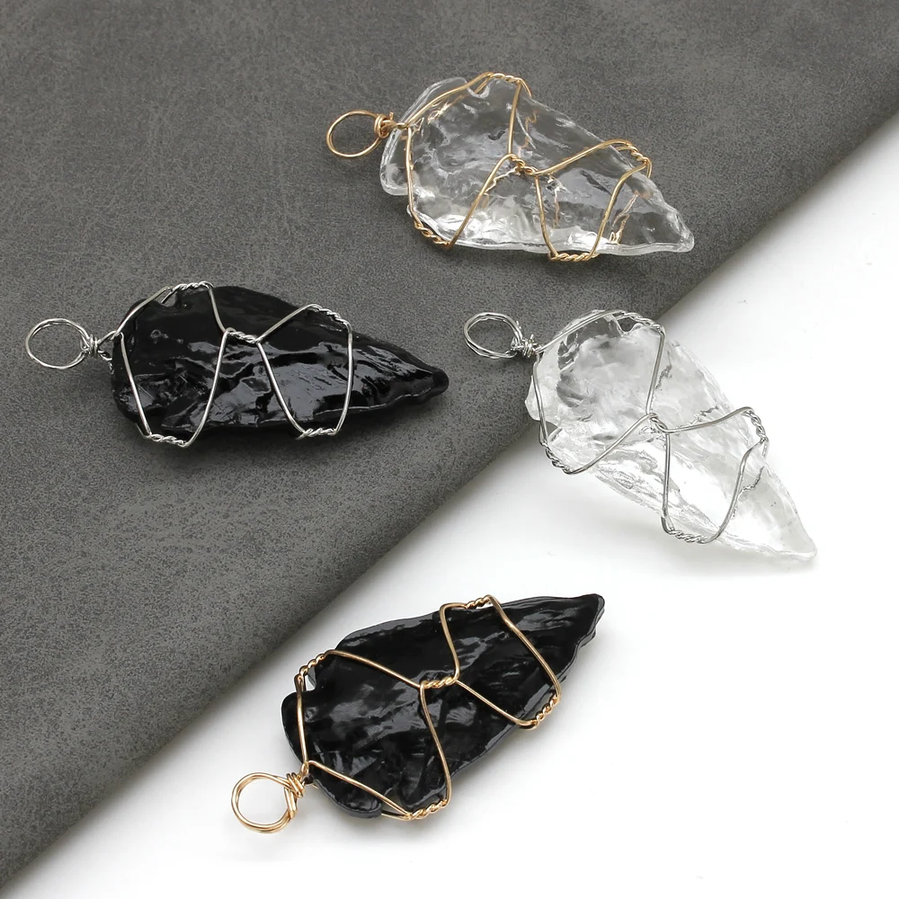 Semi-Precious Stone Necklace Pendant Glass Crystal Blackstone Winding Designer Pendants DIY Jewelry Making Charms Accessories
Semi-Precious Stone Necklace Pendant Glass Crystal Blackstone Winding Designer Pendants DIY Jewelry Making Charms Accessories