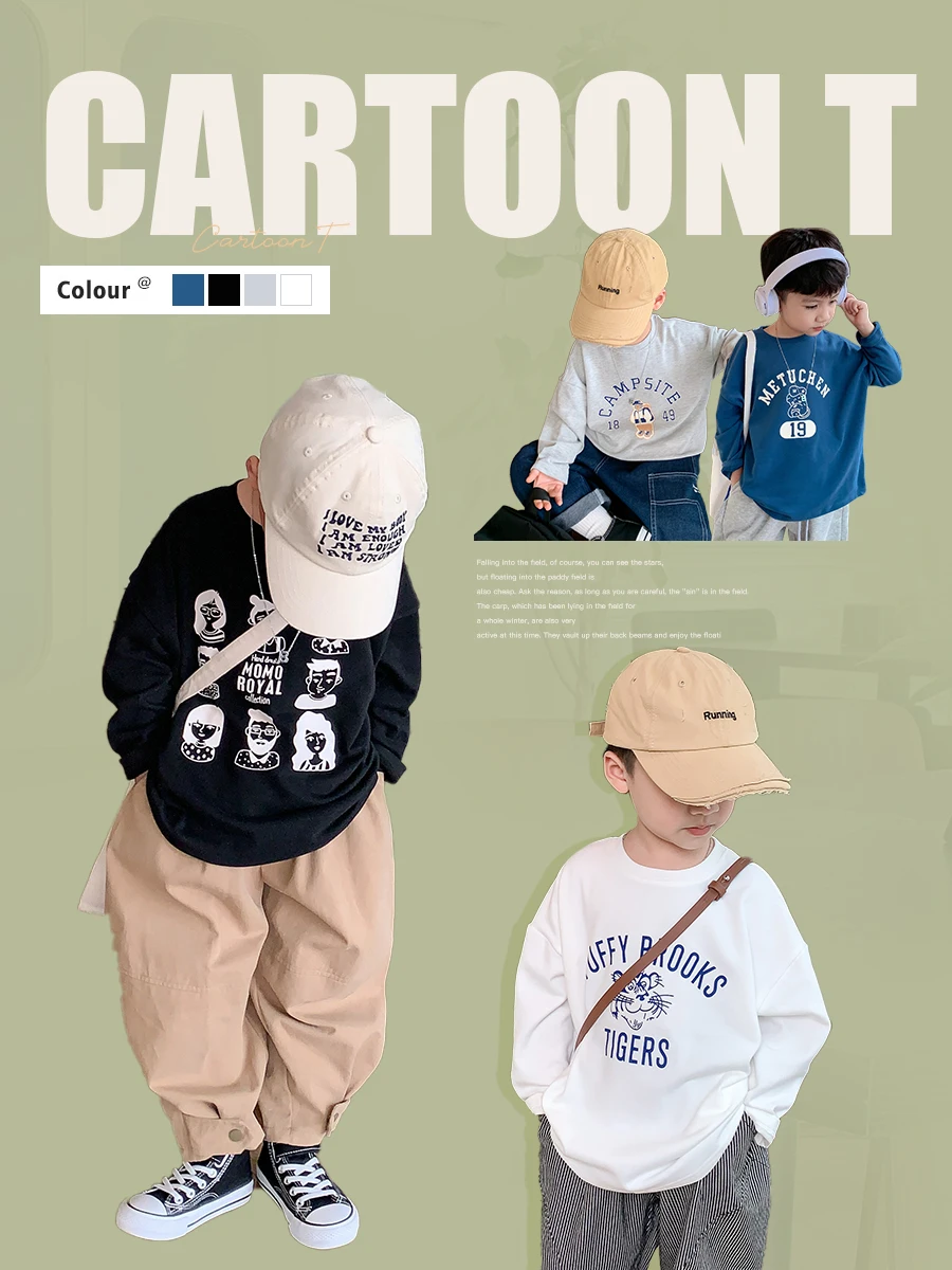 Ivan Yiwan Children's Clothing 2022 New Fashion Children's All-Match Cartoon T-shirt Boys Early Autumn Inner Wear Long Sleeve
Ivan Yiwan Children's Clothing 2022 New Fashion Children's All-Match Cartoon T-shirt Boys Early Autumn Inner Wear Long Sleeve