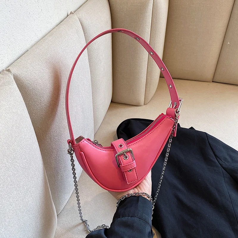 

Mini Women's Bag Crescent Handbag and Purse Fashion Chain Shoulder Bag Cute Small Satchel Lipstick Messenger Bags for Women