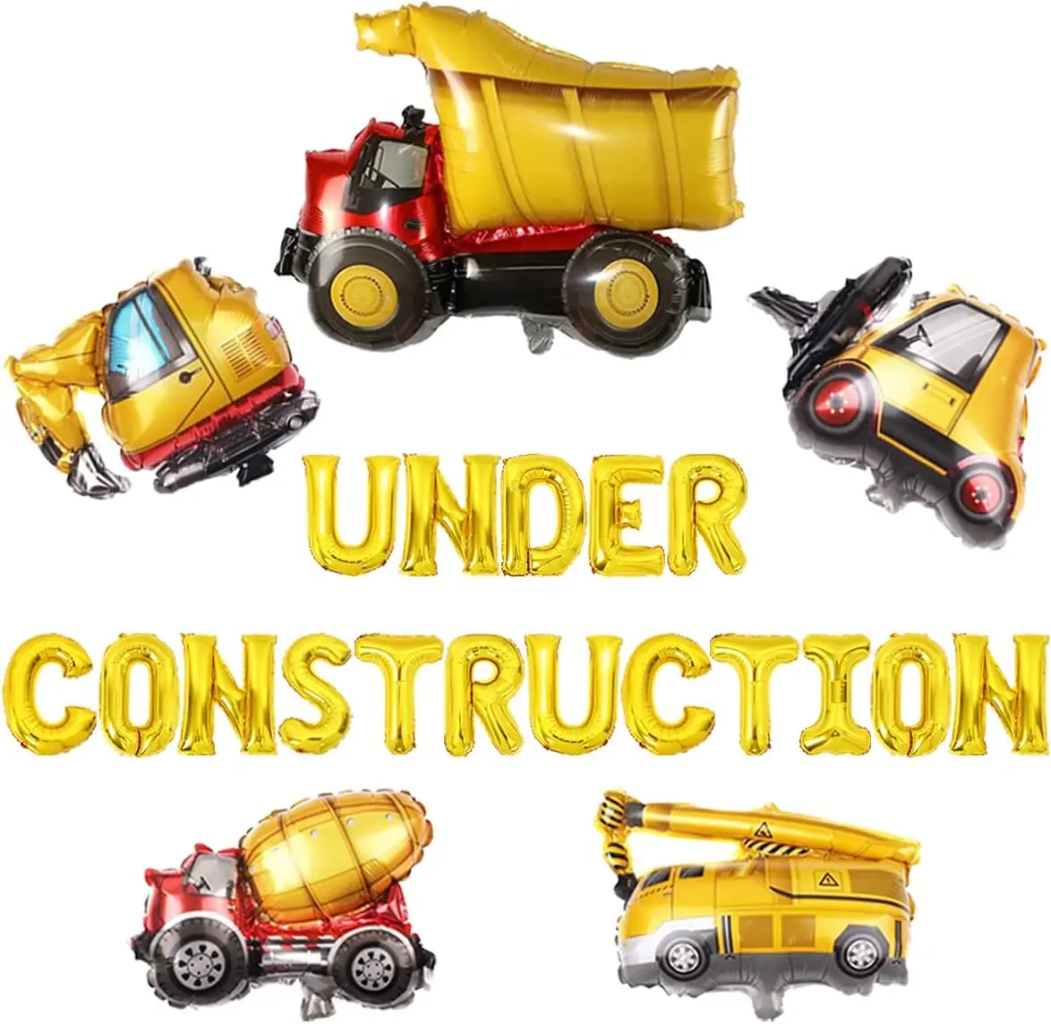 KREATWOW Under Construction Theme Engineering Car Balloon Set Gold Banner Baby Shower Decoration Birthday Party Decoration
KREATWOW Under Construction Theme Engineering Car Balloon Set Gold Banner Baby Shower Decoration Birthday Party Decoration