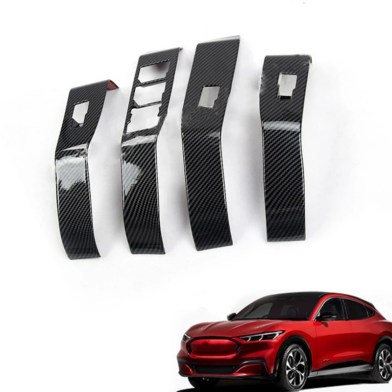 For Ford Mustang MACH-E 2021 2022 Door Window Lift Panel Door Window Switch Cover Trim, Carbon Fiber Pattern
For Ford Mustang MACH-E 2021 2022 Door Window Lift Panel Door Window Switch Cover Trim, Carbon Fiber Pattern