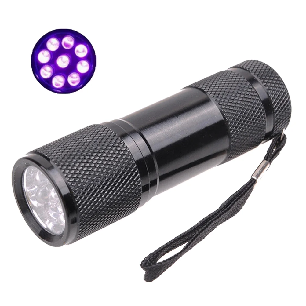 

UV 9LED Flashlight Black Light Torch Ultraviolet 395nm LED Light Pet Urine And Stain Detector