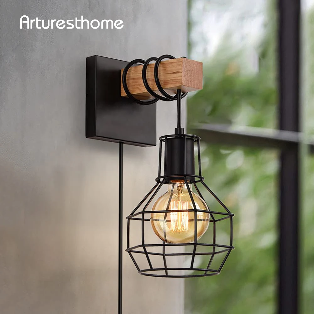 ARTURESTHOME Black Wall Sconces Vintage Cage Wall Mount Light Fixture Industrial Farmhouse Lighting for Living Room Kitchen
ARTURESTHOME Black Wall Sconces Vintage Cage Wall Mount Light Fixture Industrial Farmhouse Lighting for Living Room Kitchen