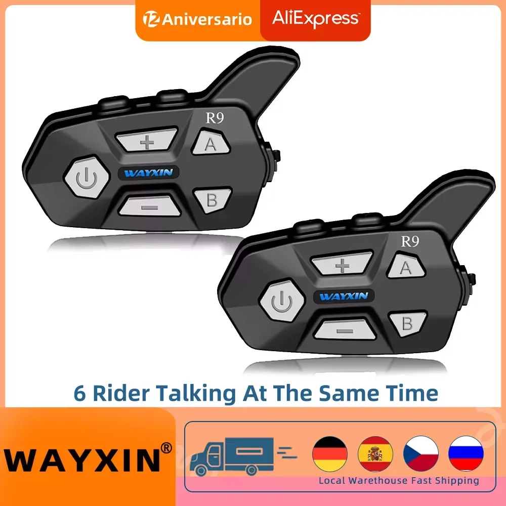NEW2023 Helmet Headsets R9 Bluetooth 5.0 Motorcycle Intercom 6 Talking Same Time Bluetooth Intercom FM Radio
NEW2023 Helmet Headsets R9 Bluetooth 5.0 Motorcycle Intercom 6 Talking Same Time Bluetooth Intercom FM Radio