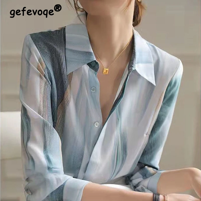 Spring Autumn Korean Gradient Patchwork Elegant Fashion Chiffon Shirts Long Sleeve Top Women Casual Office Lady Blouses Femme
Spring Autumn Korean Gradient Patchwork Elegant Fashion Chiffon Shirts Long Sleeve Top Women Casual Office Lady Blouses Femme