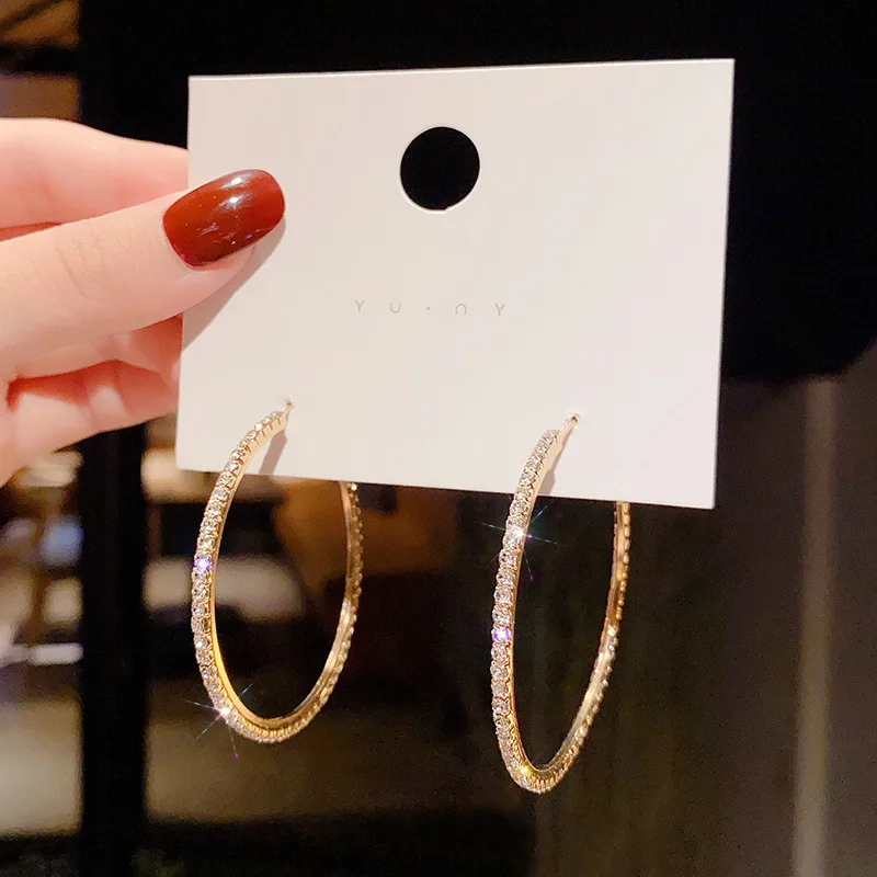 Big Crystals Hoop Earrings Fashion Elegant Crystal Hoop Circle Earring Trendy Shiny Rhinestone Ear Decor Party Jewelry
Big Crystals Hoop Earrings Fashion Elegant Crystal Hoop Circle Earring Trendy Shiny Rhinestone Ear Decor Party Jewelry