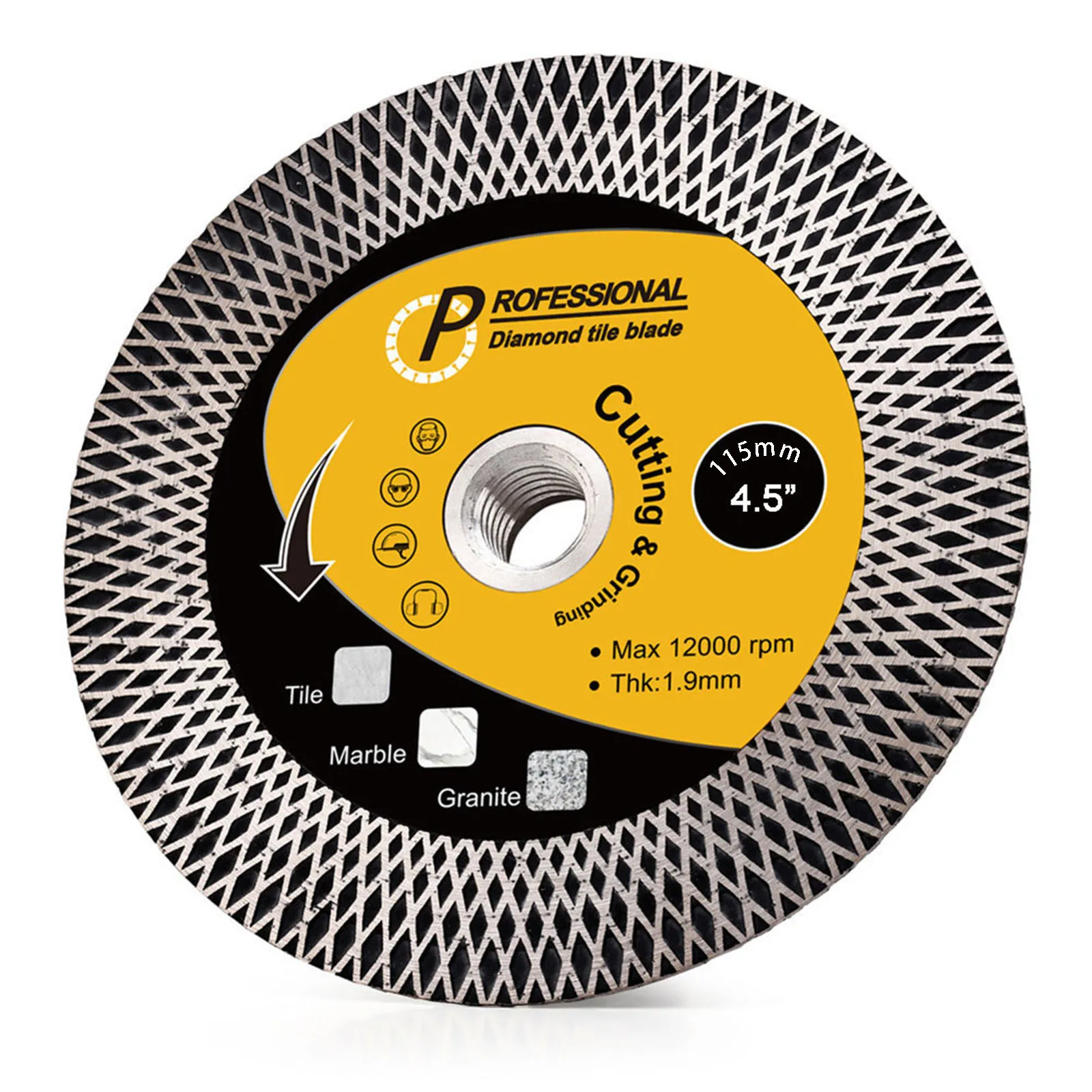 Diamond Turbo Tile Blade Porcelain Cutting Blade With M14 Thread Cutting Wheel Grinding Ceramic Tile Stone Saw Blade
Diamond Turbo Tile Blade Porcelain Cutting Blade With M14 Thread Cutting Wheel Grinding Ceramic Tile Stone Saw Blade