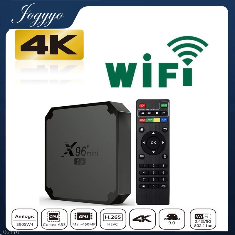 X96 Mini 5G Smart TV Box Android 9.0 HDMI-Compatible with Amlogic S905W S905W4 2.4Ghz 5G Wifi HD 4K Smart Media Player
X96 Mini 5G Smart TV Box Android 9.0 HDMI-Compatible with Amlogic S905W S905W4 2.4Ghz 5G Wifi HD 4K Smart Media Player