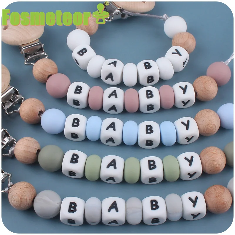Fosmeteor New Baby Products Beech Pacifier Clip To Appease The Baby Silicone DIY Name Bite The Molar Pacifier Chain Toy Gift
Fosmeteor New Baby Products Beech Pacifier Clip To Appease The Baby Silicone DIY Name Bite The Molar Pacifier Chain Toy Gift