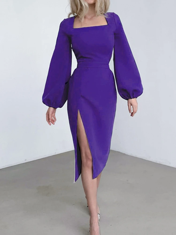 2022 Spring and Summer Women's Mid-length Skirt Slits Sexy Square Neck A-line Skirt Fashion Slim I Temperament Dress Party
2022 Spring and Summer Women's Mid-length Skirt Slits Sexy Square Neck A-line Skirt Fashion Slim I Temperament Dress Party