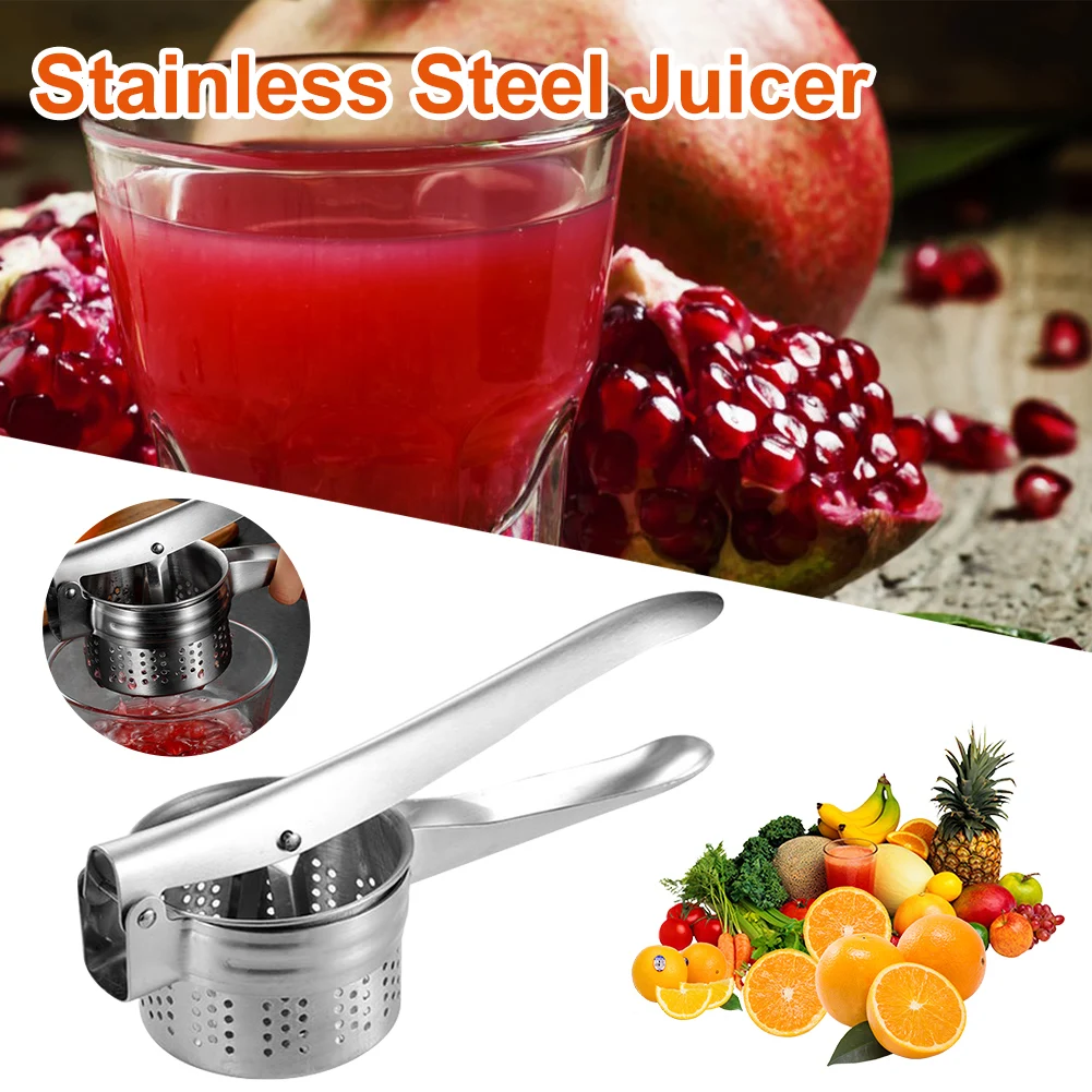New Durable Stainless Steel Squeezer Vegetable Stuffing Dehydrator Potato Masher Ricer Fruit Press Juicer Kitchen Supplies
New Durable Stainless Steel Squeezer Vegetable Stuffing Dehydrator Potato Masher Ricer Fruit Press Juicer Kitchen Supplies